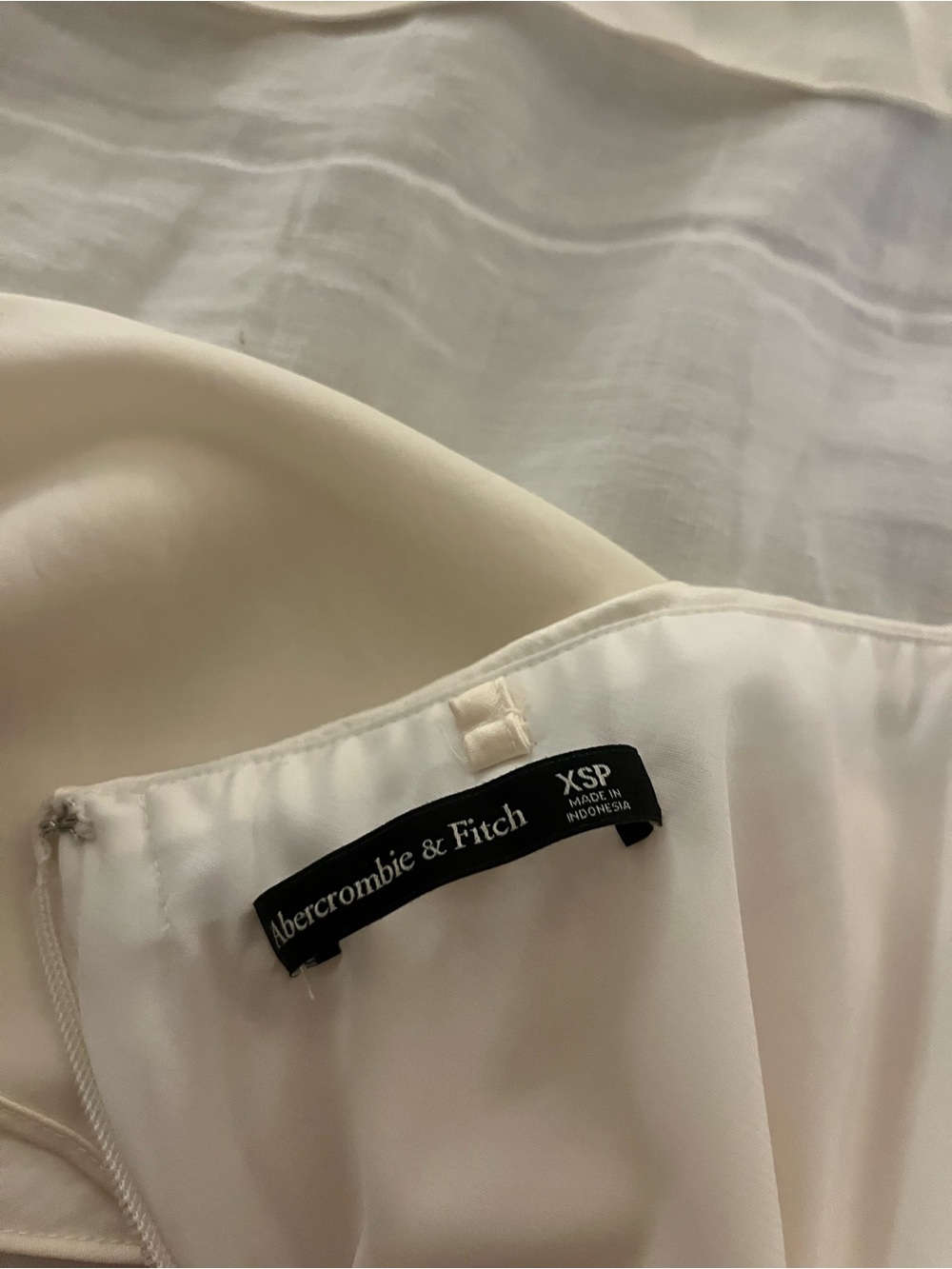 Abercrombie & Fitch Strapless Ivory Slip Dress with Scarf - Picture 4 of 4